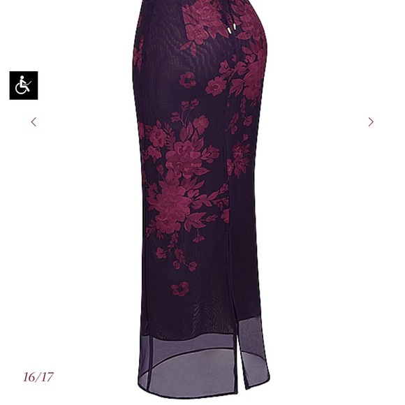 House of CB AIZA Grape Floral Print Maxi Dress - Picture 7 of 7